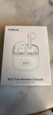 Pomuic Wireless Earbuds, Bluetooth 5.4 Headphones Bass Stereo, Ear Buds with Noi